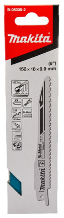 Makita Reciprozaagblad Metaal/universeel 132mm Rec.Zaagblad 132 Met. S123X 2st – B-05038-2