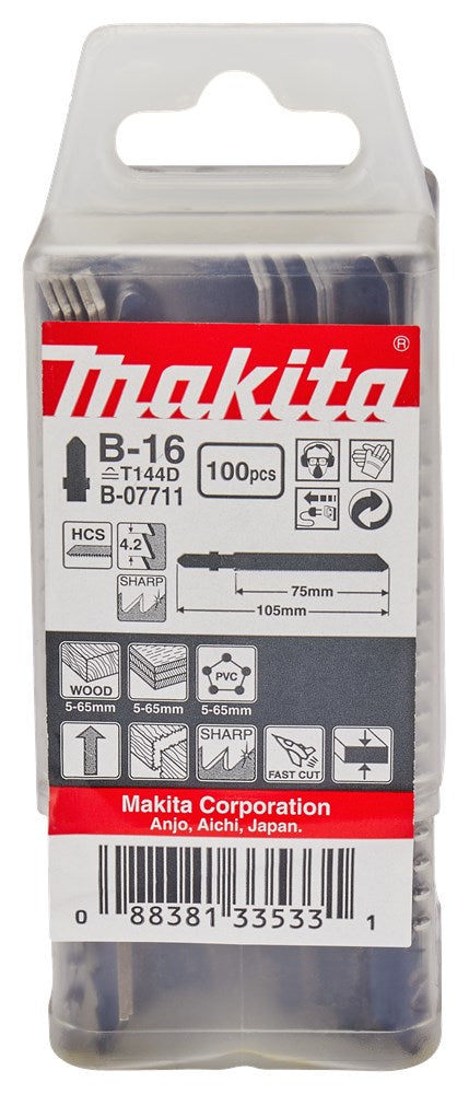 Makita Decoupeerzaagblad Hout/kunststof 75mm Decoupeerzaagblad Hout T144D – B-07711