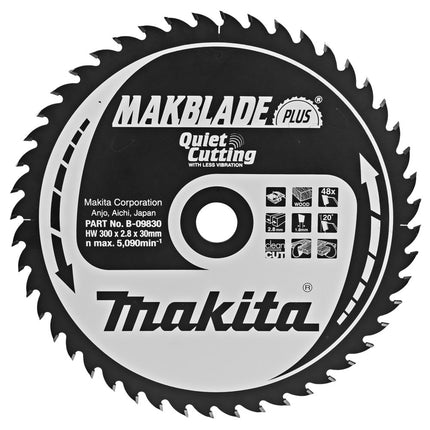 Makita Zaagblad Q+C 300X30X2,8 48T 20G Zaagblad – B-09830