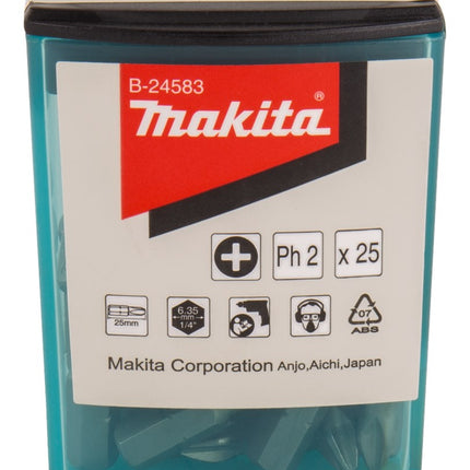 Makita Schroefbit PH2X25mm 25 stuks – B-24583