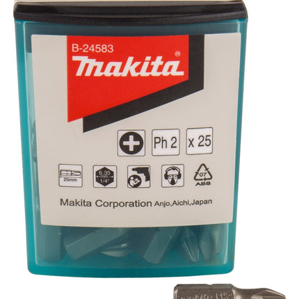 Makita Schroefbit PH2X25mm 25 stuks – B-24583