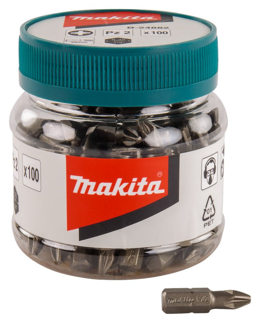 Makita Schroefbit PZ2X25mm in POT 100 stuks – B-24882