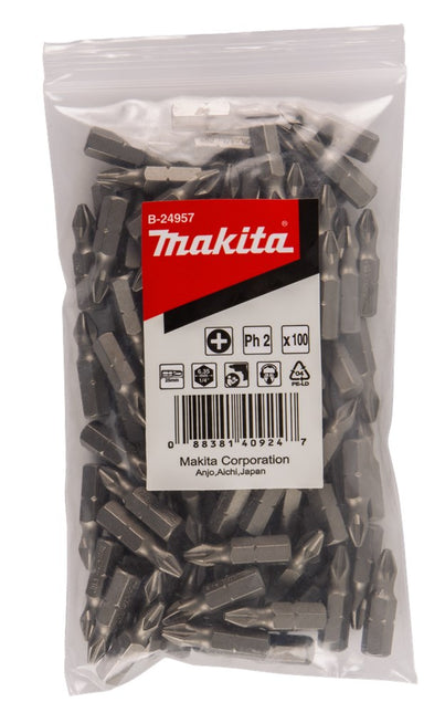 Makita Schroefbit PH2X25mm Navul 100 stuks – B-24957