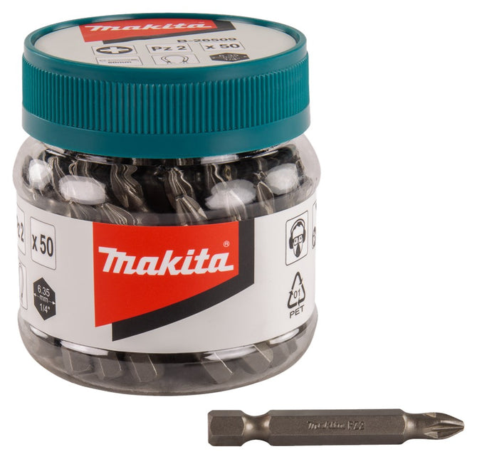 Makita Schroefbit PZ2X50mm in POT 50 stuks – B-26509