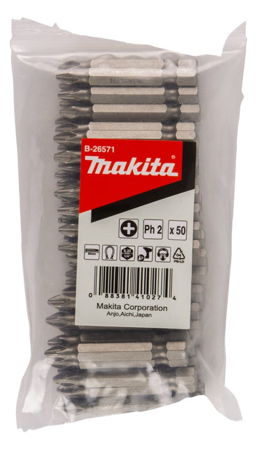 Makita Schroefbit PH2X50mm Navul 50 stuks – B-26571