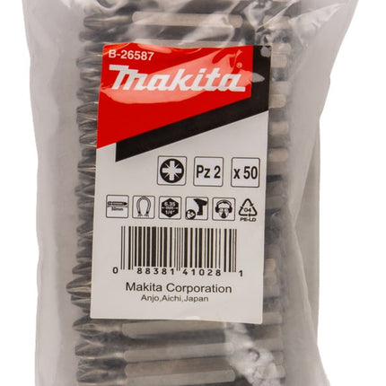 Makita Schroefbit PZ2X50mm Navul 50 stuks – B-26587