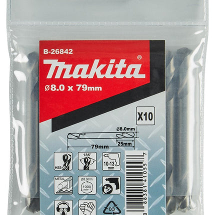 Makita METAALBOOR DUBBELZIJDIG 8,0X79MM