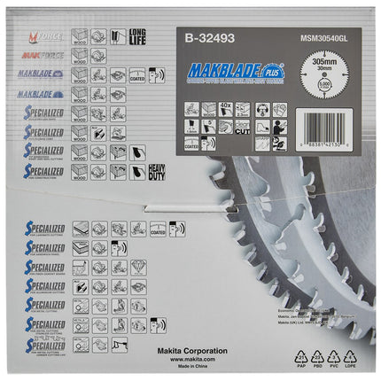 Makita HM ZAAGBLAD 305X30X2.3 40T B-32493