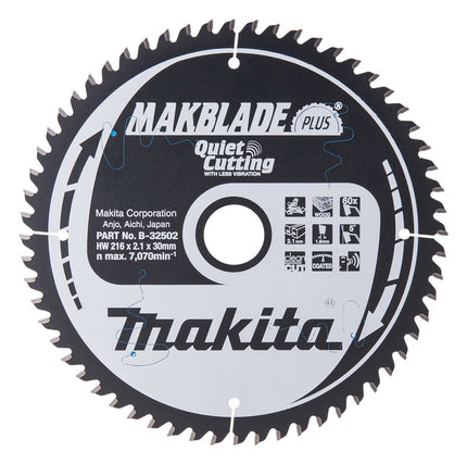 Afbeelding Makita zaagb hout 216x30x60t 5g B-32502