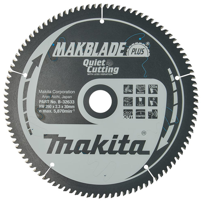 Makita HM ZAAGBLAD 260X30X2,3 100T