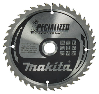 Makita HM Zaagblad 165X20X40T Zaagblad Hout 18G – B-32954