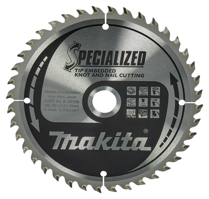 Makita HM ZAAGBLAD 165X20X2.0 40T