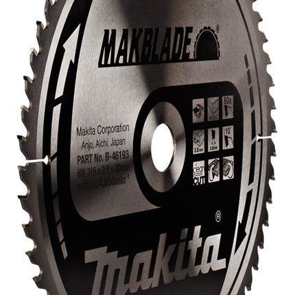 Makita Zaagblad Hout 315X30X2,8 60T 10G Zaagblad – B-46193