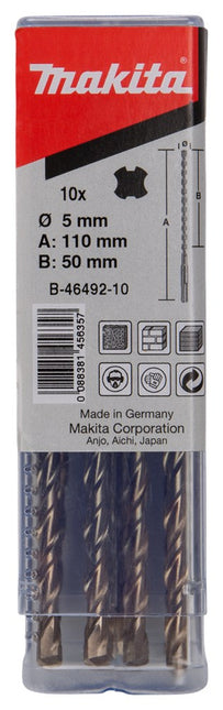 Makita P2S SDS-PLUS Boor 5X110MM10st 5X110MM10 stuks – B-46492-10
