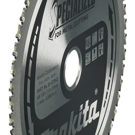 Makita HM Zaagblad 150X20X1,4 52T - Zaagblad Staal 0G B-47167 – B-47042