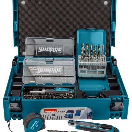 Makita BOOR-/schroefbitset 116-Delig Boor-/bitset Mbox – B-49884