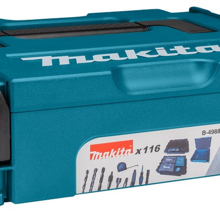 Makita BOOR-/schroefbitset 116-Delig Boor-/bitset Mbox – B-49884