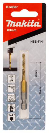 Makita Metaalb HSS-TIN Slags 3X64mm – B-50887