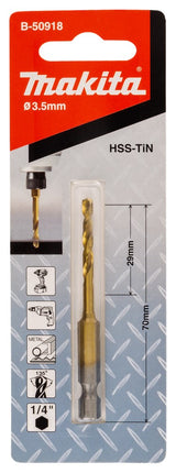 Makita Metaalb HSS-TIN Slags 3,5X70mm – B-50918