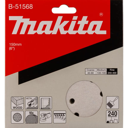Makita Schuurschijf 150mm K240 White Velcro – B-51568