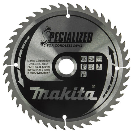 Makita Zaagblad Hout 165X20X1,45 44T 23G Zaagblad 165X20X1,45mm – B-53229