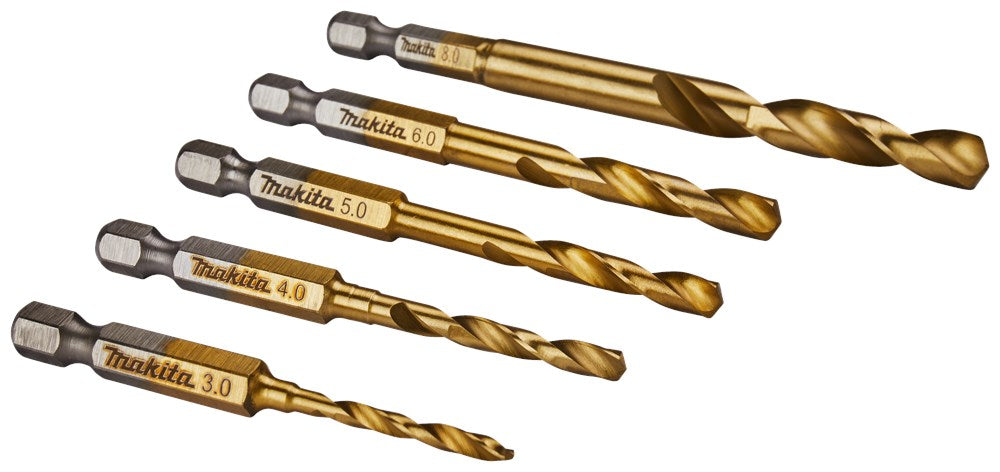 Makita Metaalborenset HSS-TIN 5-Delig – B-57308