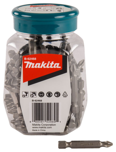 Makita Schroefbit PH2X50mm in POT 100 stuks – B-62468