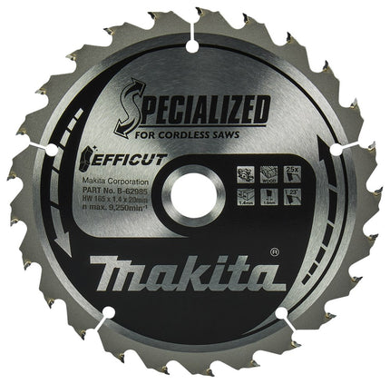 Makita Zaagblad Specialized 165X20X1,4 25T Hout Efficut 165X20X1,4mm 23G – B-62985