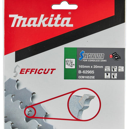 Makita Zaagblad Specialized 165X20X1,4 25T Hout Efficut 165X20X1,4mm 23G – B-62985