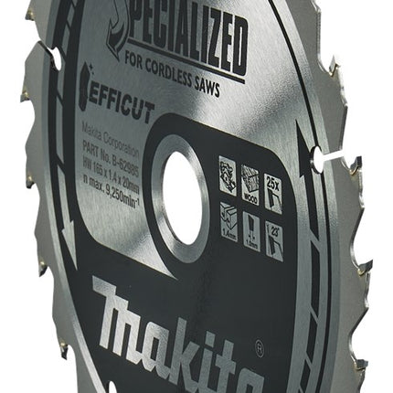 Makita Zaagblad Specialized 165X20X1,4 25T Hout Efficut 165X20X1,4mm 23G – B-62985