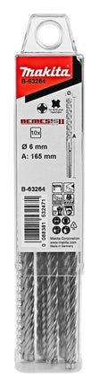 Makita P4S:SDS-PLUS Boor 6X165mm 10st – B-63264