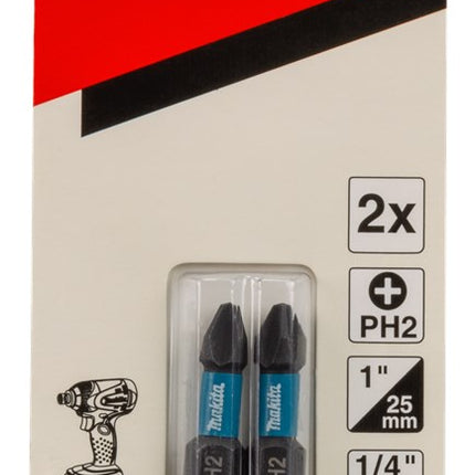 Makita Slagschroefbit PH2X25mm BLK – B-63616