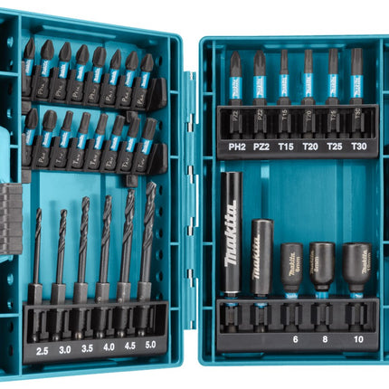 Makita Impact 33-Delige BOOR-/bitset Black Boor/bitset 33-Delig - B66896 – B-66896