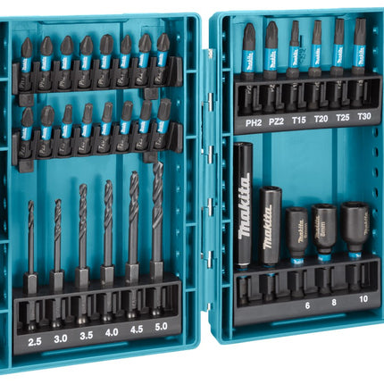 Makita Impact 33-Delige BOOR-/bitset Black Boor/bitset 33-Delig - B66896 – B-66896