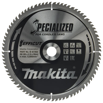 Makita Zaagblad Efficut 305X30X2,15 80T 10G Zaagblad – B-67262