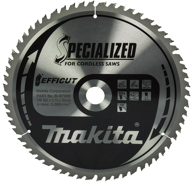 Makita Zaagblad Efficut 305X30X2,15 60T 10G Afkortzaagblad Hout – B-67309