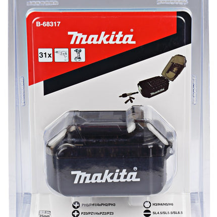 Makita Schroefbitset in Accu 31-Delig – B-68317