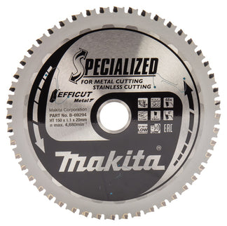 Makita Zaagblad RVS Efficut 150X20X1,1 48T 0G Zaagblad – B-69294