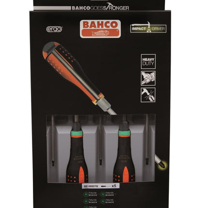 BAHCO SCHROEVENDRAAIERSET TORX 5-DELIG  SLAGVAST