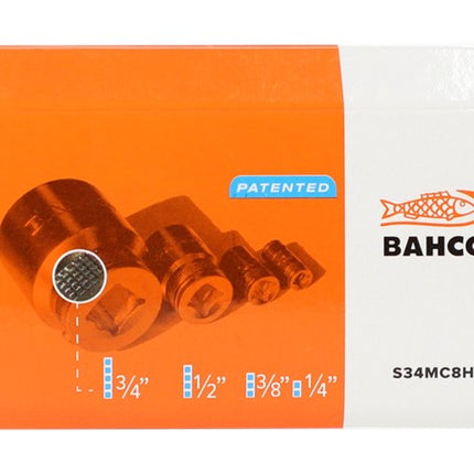 Afbeelding Bahco 1/4" vierkantaandrijving dopsleutel en bitset met metrisch zeskantprofiel en ratelbithouder - 34 stuks S34MC8H_