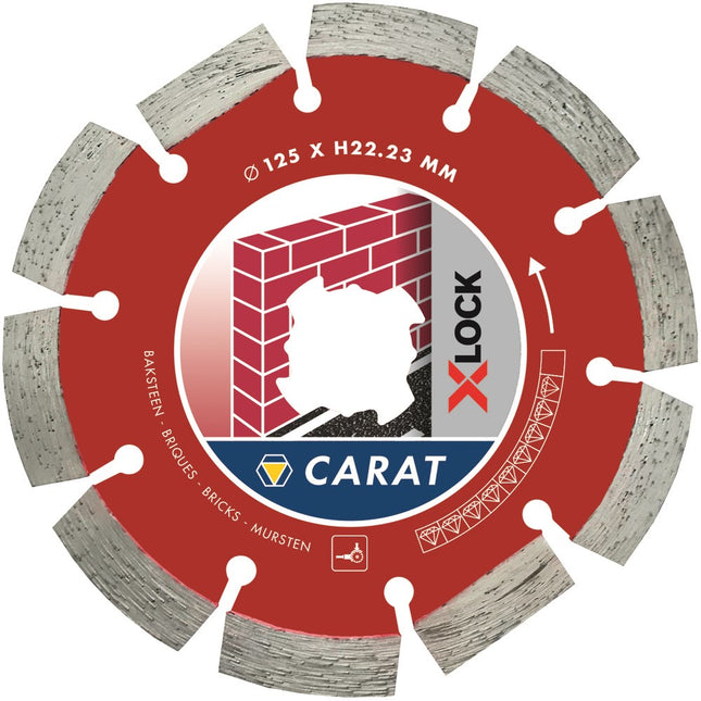 Carat Diamantzaag X-LOCK Baksteen 125X22,23mm – CAXLOCK125