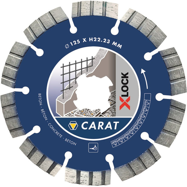 Carat Diamantzaag X-LOCK Beton 125X22,23mm – CCXLOCK125