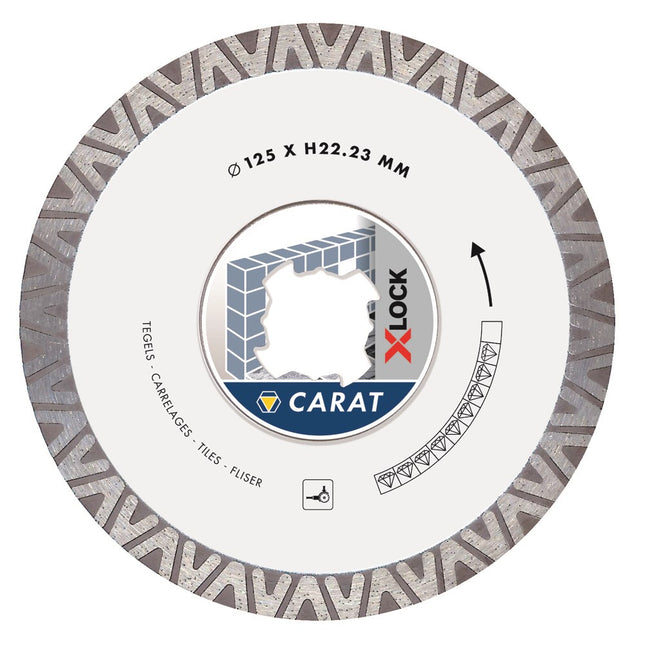 Carat Diamantzaag X-LOCK Tegels 125X22,23mm – CTXLOCK125