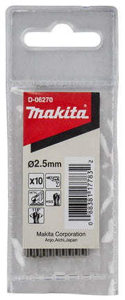 Makita Metaalboor 2,5X57mm 10 stuks HSS – D-06270