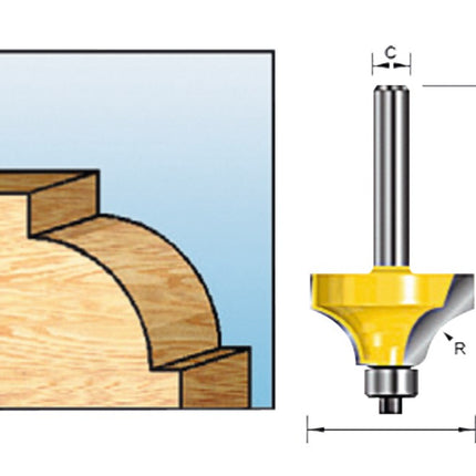 Makita Kwartrondfr+lag R2 S6 Kwartrondfrees met Kogellager – D-09503