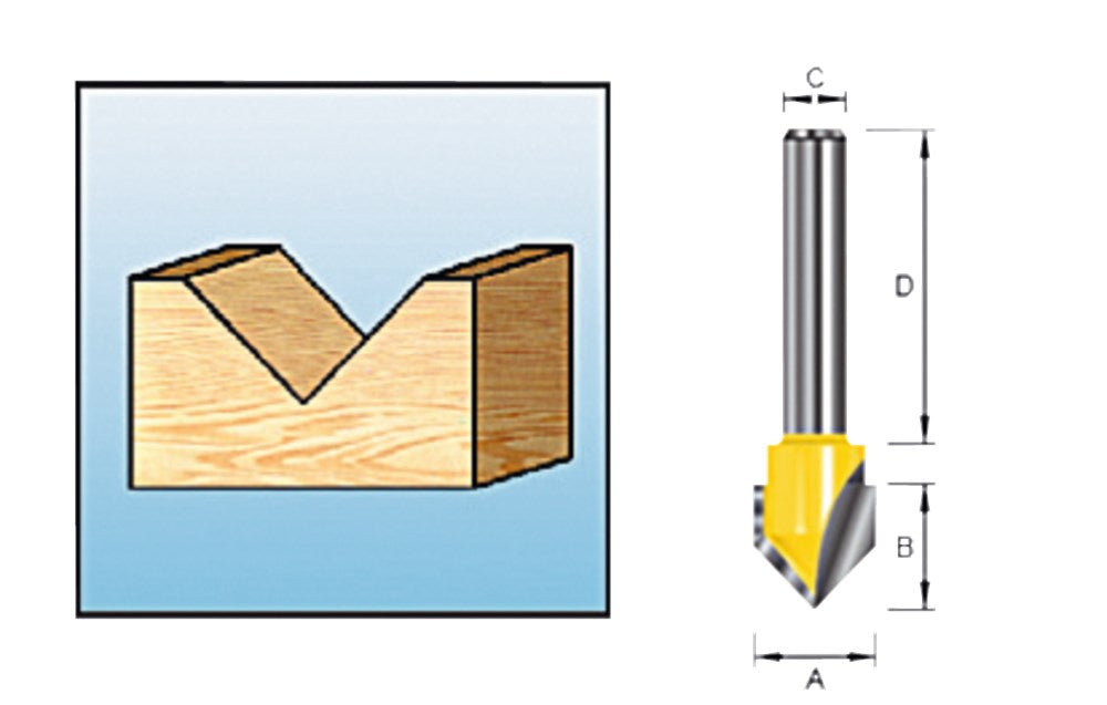 Makita V-Groeffrees 19,05 90GR S8 – D-10724