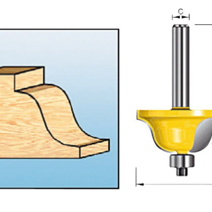 Makita Lijstprofielfr+lag 34,93 S8 Lijstprofielfrees met Kogellager – D-11558