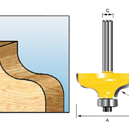 Makita S-Profielfr+lag 38,1 S8 S-Profielfrees met Kogellager – D-11570