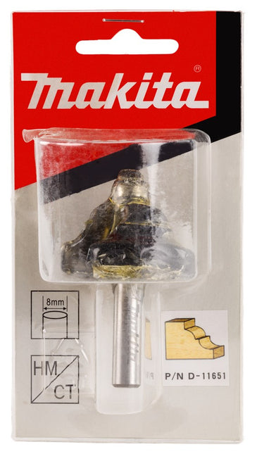 Makita Contraprofielfr+lag 38,1 S8 Contraprofielfrees met Kogellager – D-11651