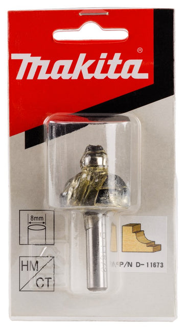 Makita Hollijstproffr+lag R6,35 S8 Hollijstprofielfrees met Kogellager – D-11673